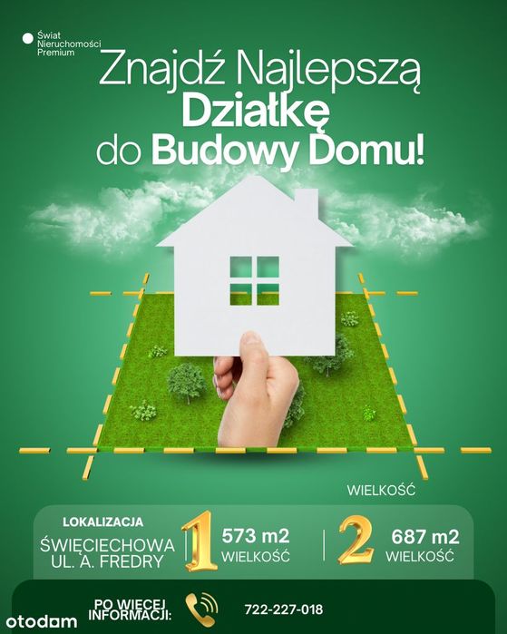 Ostatnia 688 m² Działka na Nowym Os. Blisko Zabudowań - Święciechowa