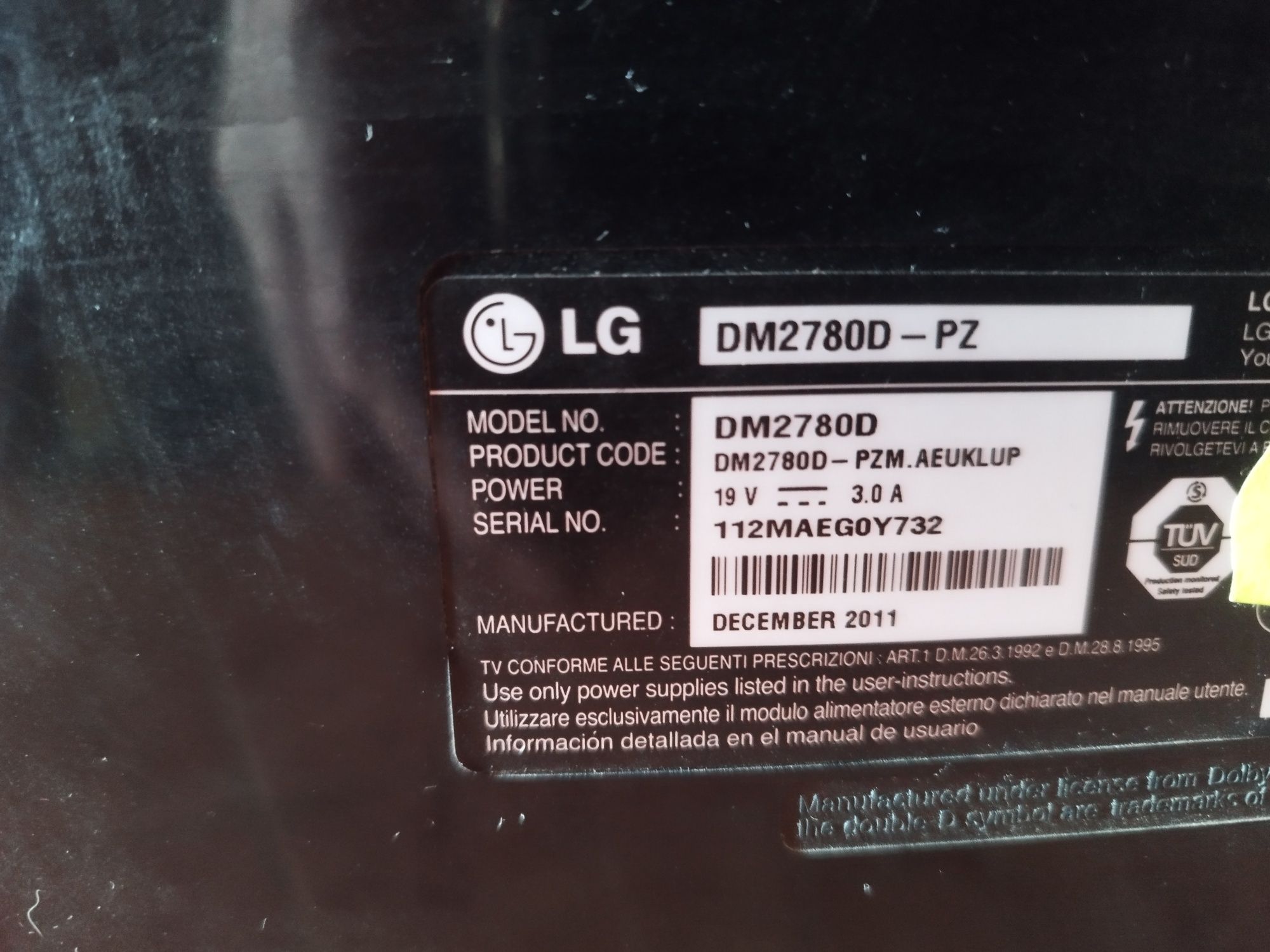 Monitor tv LG2780