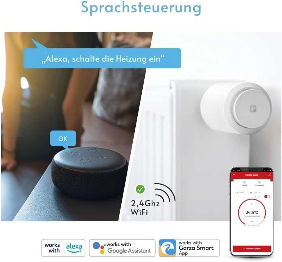 Zigbee 3.0 Smart głowica termostatyczna, Sterowanie ogrzewaniem