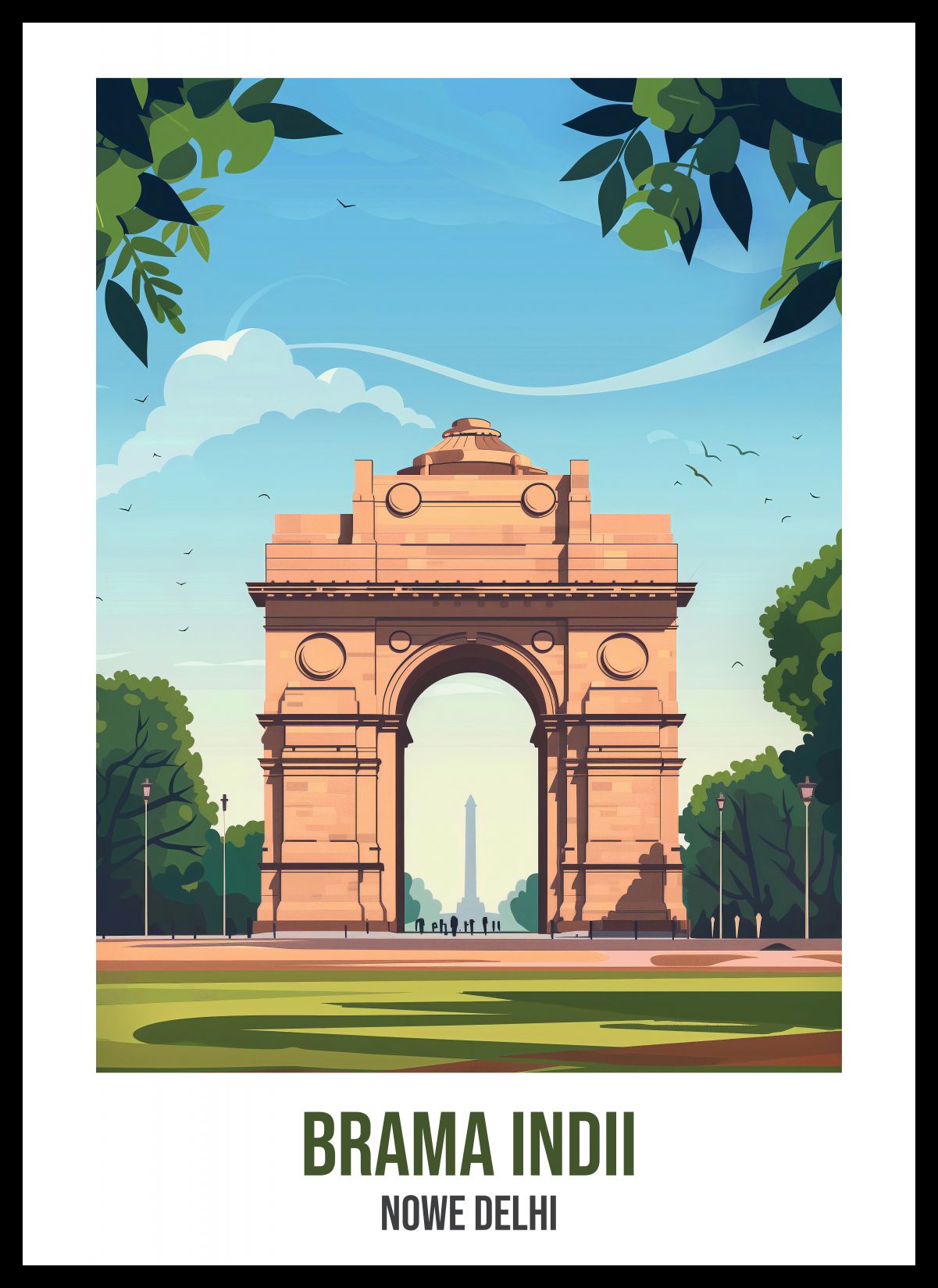 Plakat 39,5x55cm Brama Indii