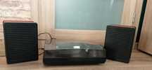 Gramofon UNITRA z kolumnami oraz płyty