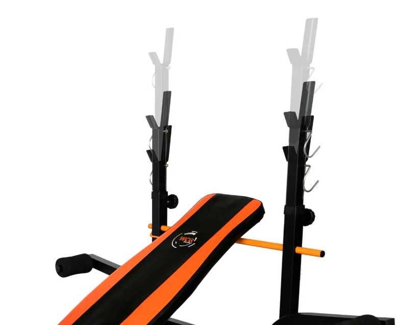 Скамья для жима универсальная WCG 0020 + верхняя тяга с партой Скотта