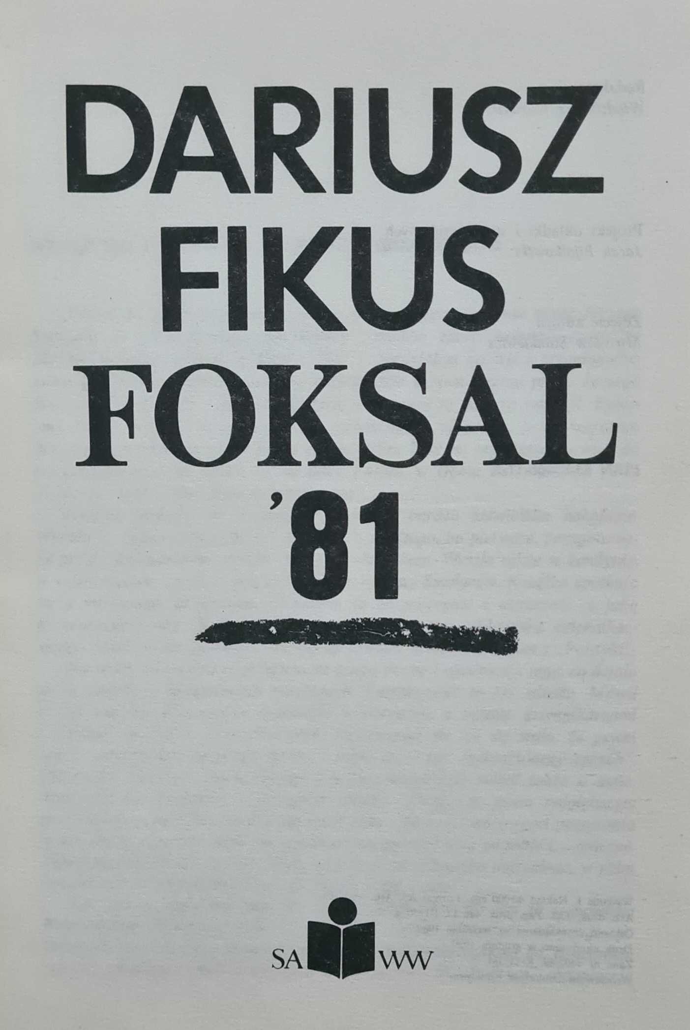 Foksal 81 - Dariusz Fikus