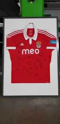 Camisola Oficial Benfica Autografada com moldura