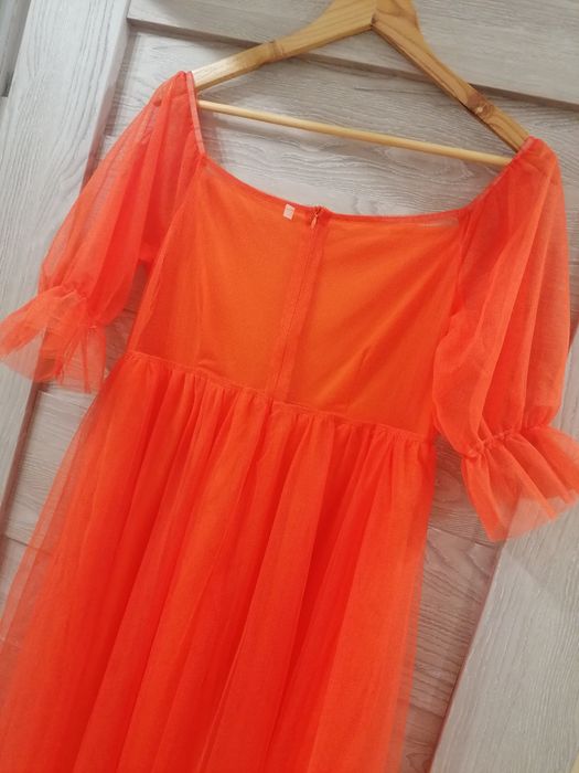 Długa sukienka na sesję ciążową XL