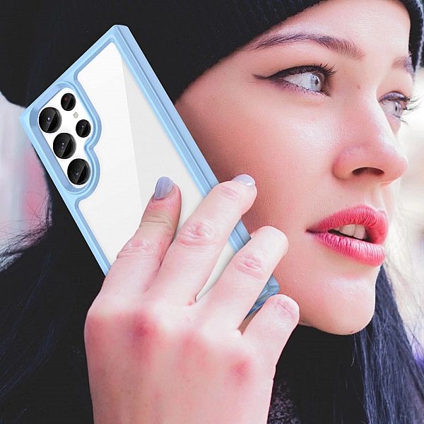 Etui Outer Braders z elastyczną ramką do Samsung Galaxy S23 Ultra nieb