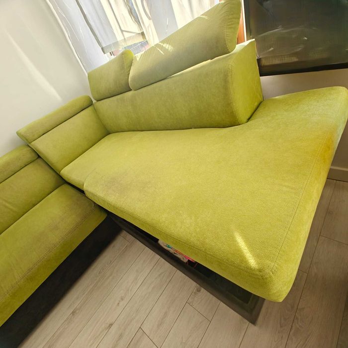 Używana zielona sofa narożnik tylko 300 zł
