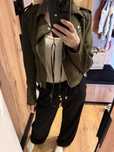 Kurtka zamszowa 34 khaki oliwkowa