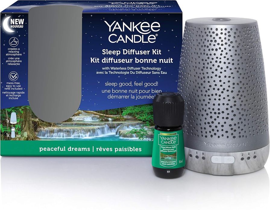Dyfuzor Yankee Candle Sleep Diffuser Kit Z Olejkiem Peaceful Dreams