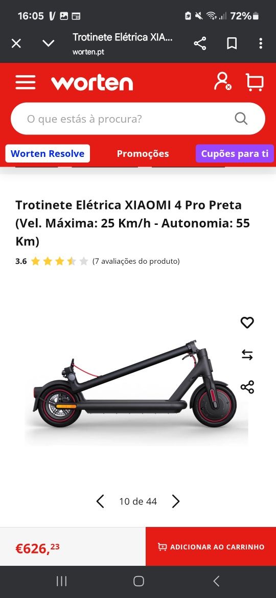 Trotinete xiaomi 4 Pro como nova