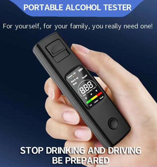 Mini Alko Tester Portable Alcohol Tester USB LCD