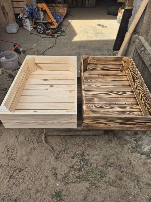 Skrzynka drewniana niska NUMER-8 szlifowana 60×40×13.5