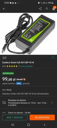 Ładowarka Green Cell AD128P USB-C 45W 1.2A (Lenovo)