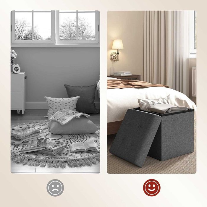 Nowy puff / taboret / krzesło / siedzisko / schowek / WOLTU !A1751!