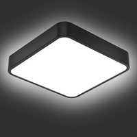 Candeeiro LED de teto quadrado 24 W sala cozinha quarto banho A++