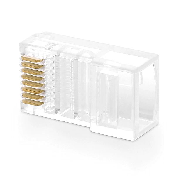 Ugreen 100x wtyk końcówka RJ45/8P8C (UTP Cat. 5 / Cat. 5e) przezroczys