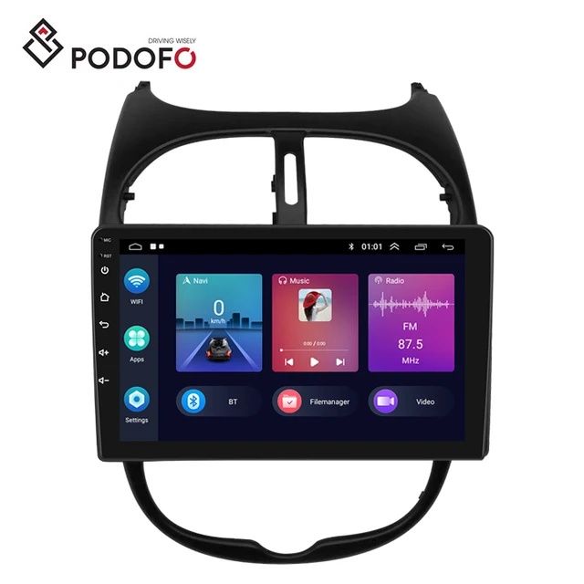 Rádio android 13 Peugeot 206 citroen C2 GPS WiFi RDS Bluetooth NOVO