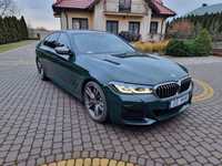 BMW Seria 5 M550i, 530PS, BMW Individual BRITISH RACING GREEN, Salon PL, rej. 2022
