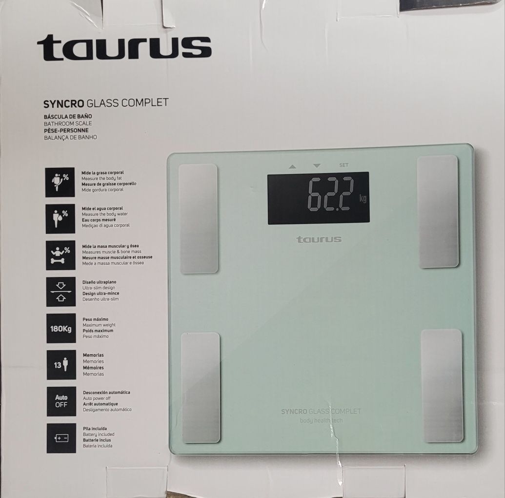 Ultra płaska waga łazienkowa Taurus syncro