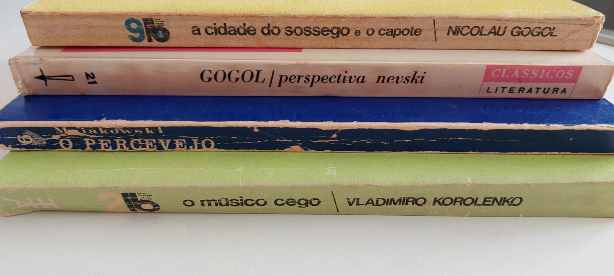 Korolenko, Maiakovski e Gogol, livros bolso