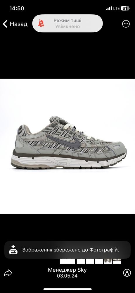 Кросівки Чоловічі Nike P-6000 Grey  Без передоплати