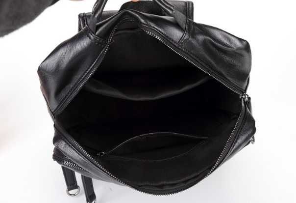 Мужской городской рюкзак на плечи качественный классический черный