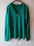 Sweter zielony w serek