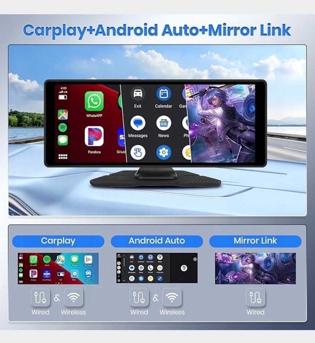 Car Multimedia Player 10,26" z CarPlay/Android Auto + Kamera cofania