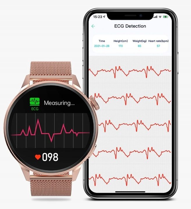 Smartwatch Zegarek Damski Rozmowy Puls Ciśnieniomierz Kroki J.polski A