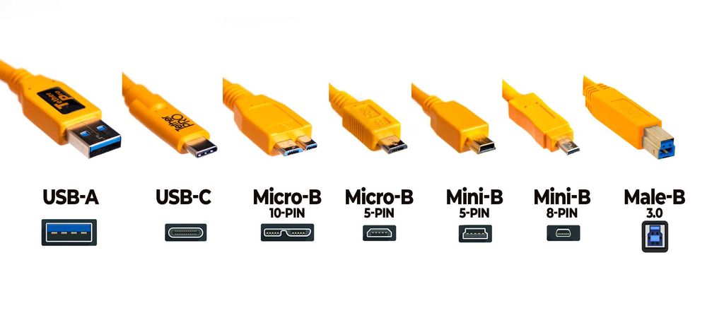 Кабель Tether Tools TetherPro USB-C - Micro-B, Mini-B, для Canon 5Ds