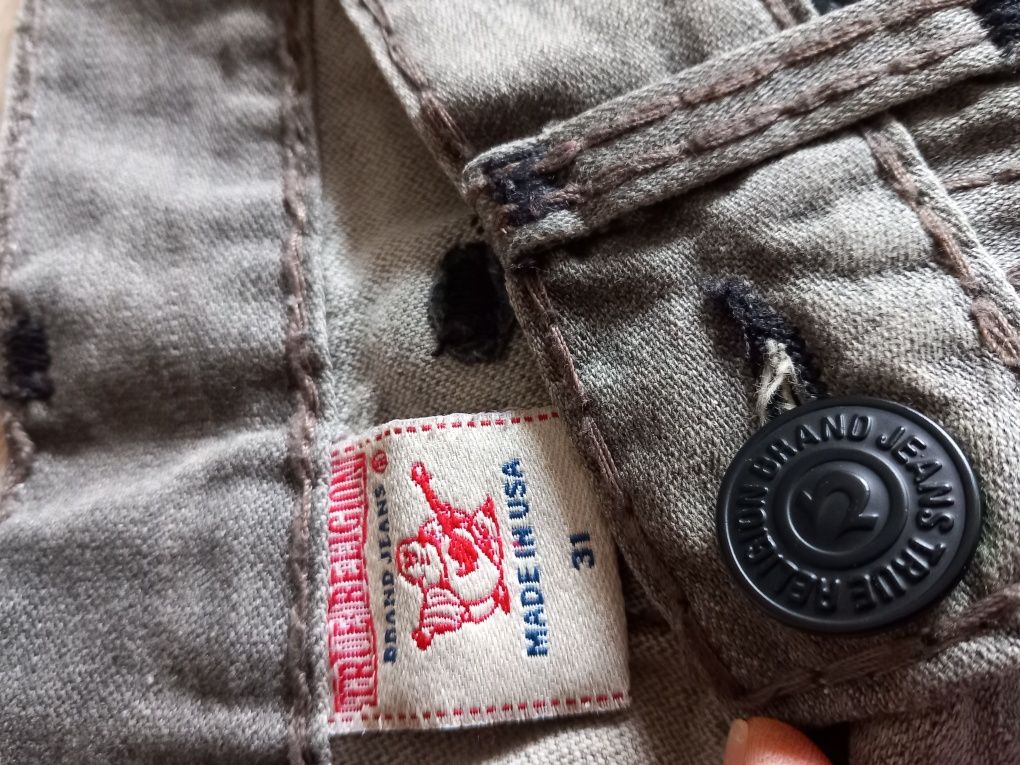 True Religion męskie szorty jeansowe 31 oryginalne