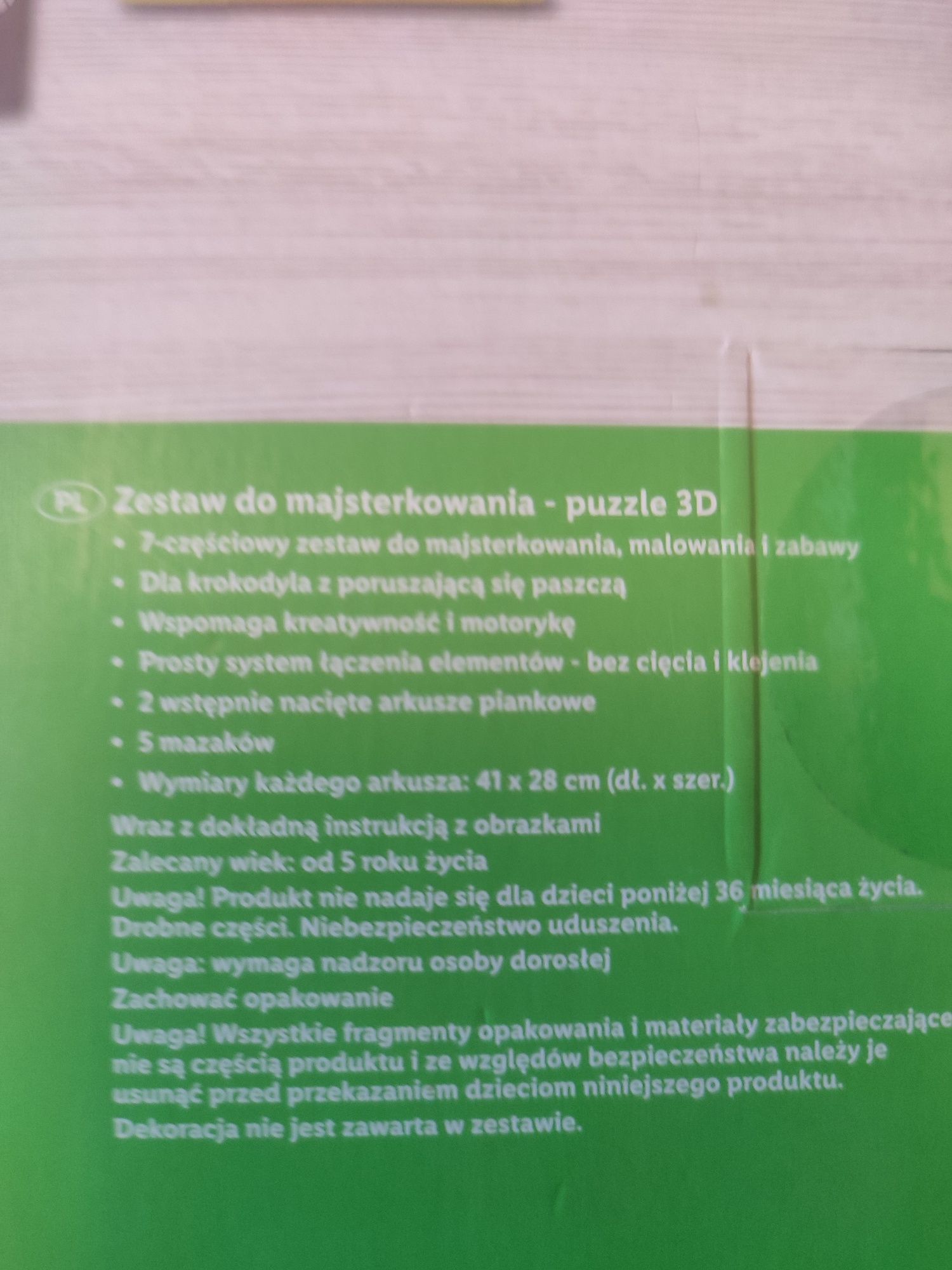 Puzzle 3 D nowe. Zestaw.