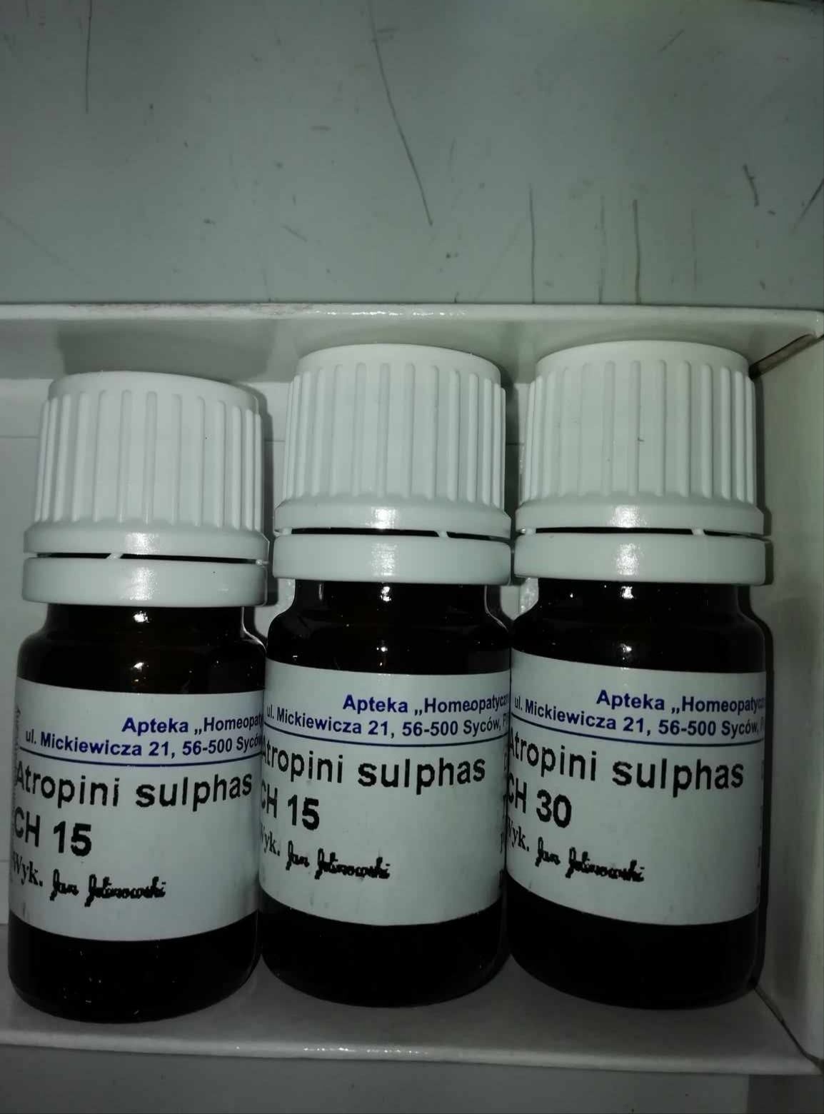 Środek homeopatyczny atropini sulphas