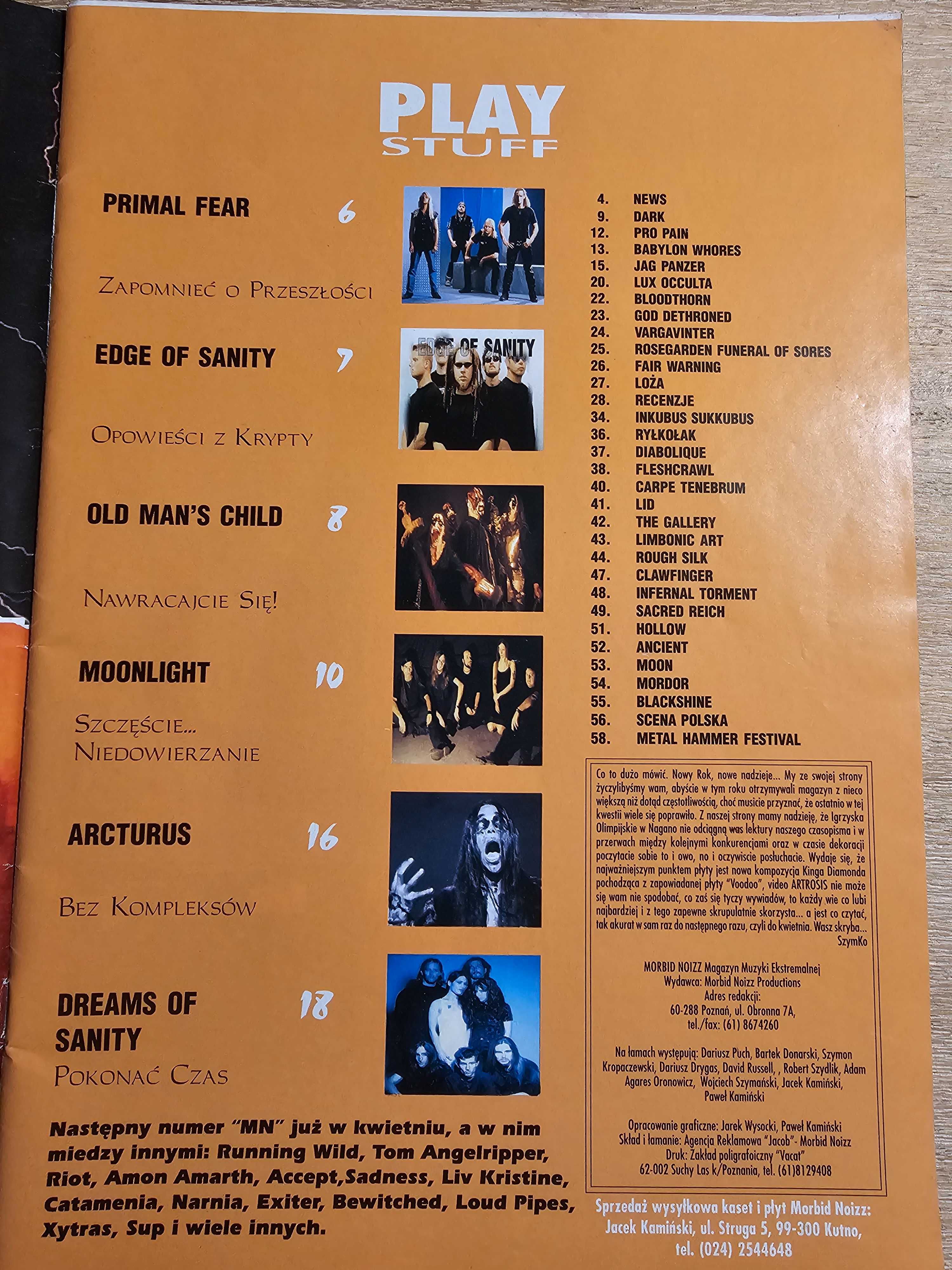 Morbid Noizz 1/1998 - Primal Fear, Edge of Sanity, Moonlight