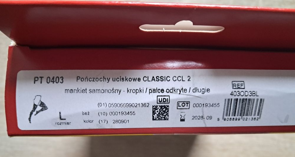 Pończochy uciskowe 2 stopnia Pani Teresa rozmiar L