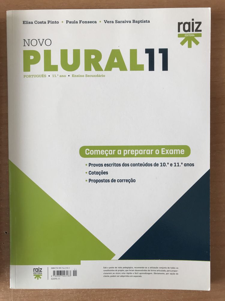 Novo PLURAL 11 Manual + caderno de atividades portugues 11 ano