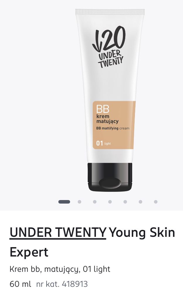 Krem matujący BB under twenty 01 Light