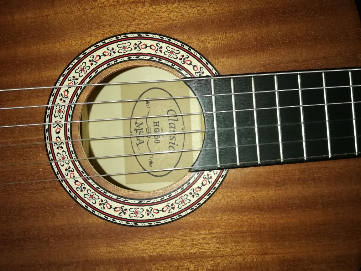 Guitarra clássica madeira mogno maciça