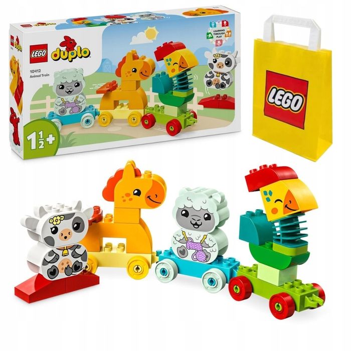 Lego Duplo 10412 Pociąg Ze Zwierzątkami Koń Duże Klocki Dla 2 3 4 Latk