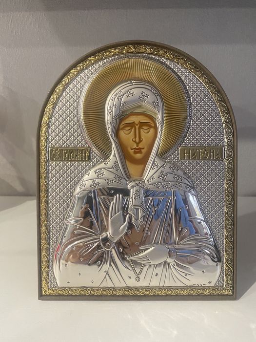 Ікона св.Матрони срібло, позолота 15#12