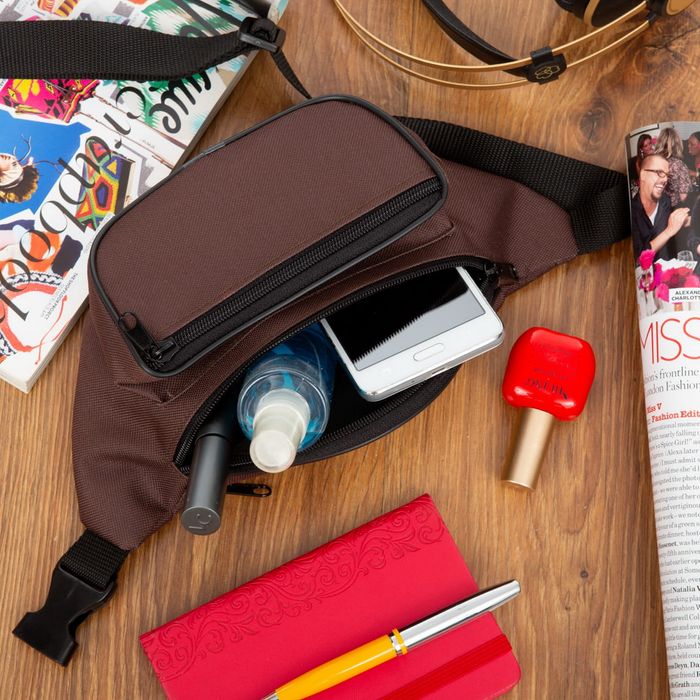 NERKA saszetka biodrówka solidna polska N001 c.brązowa