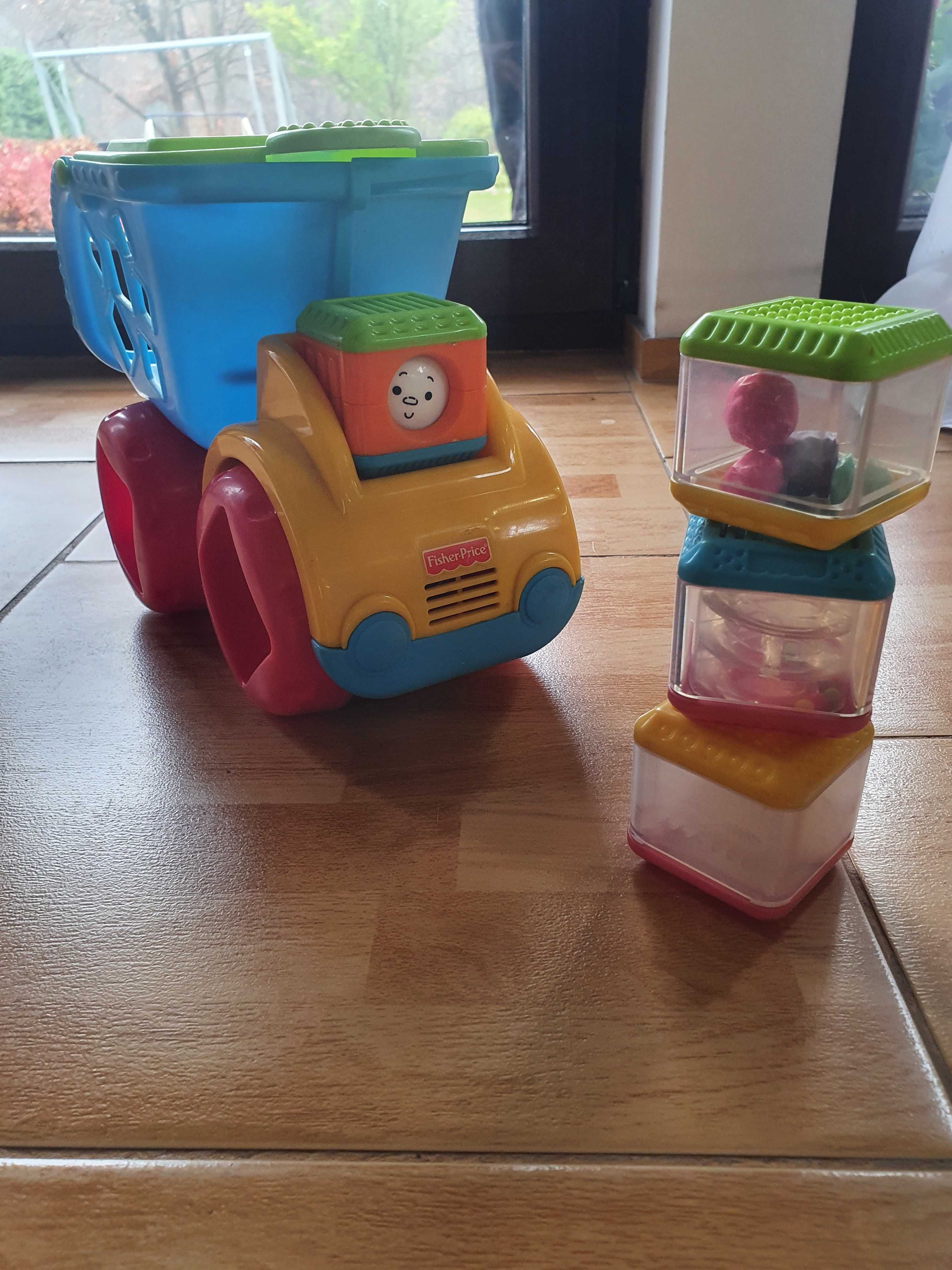 fisher price słonik, autko,ślimak