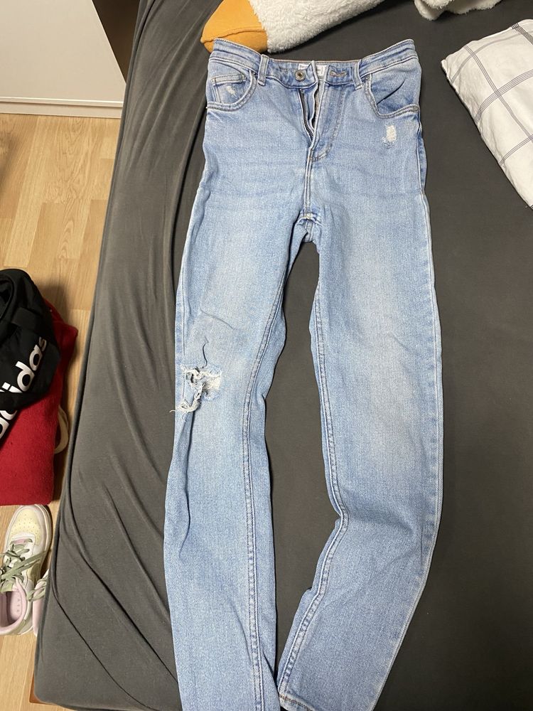 Spodnie skinny bershka 34 wysoki stan