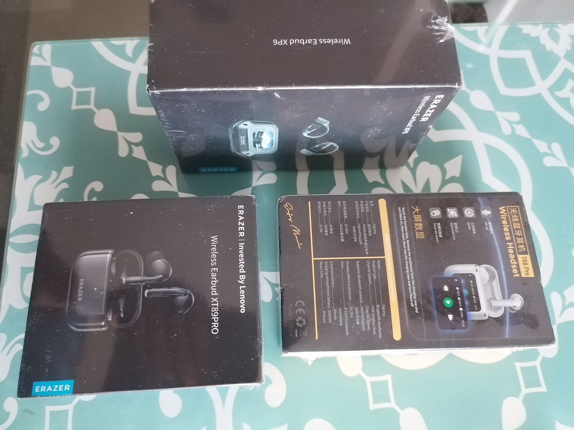 *Fones Bluetooth ERAZER XT89PRO - 4.5h Autonomia, Bluetooth 5.4, Preto