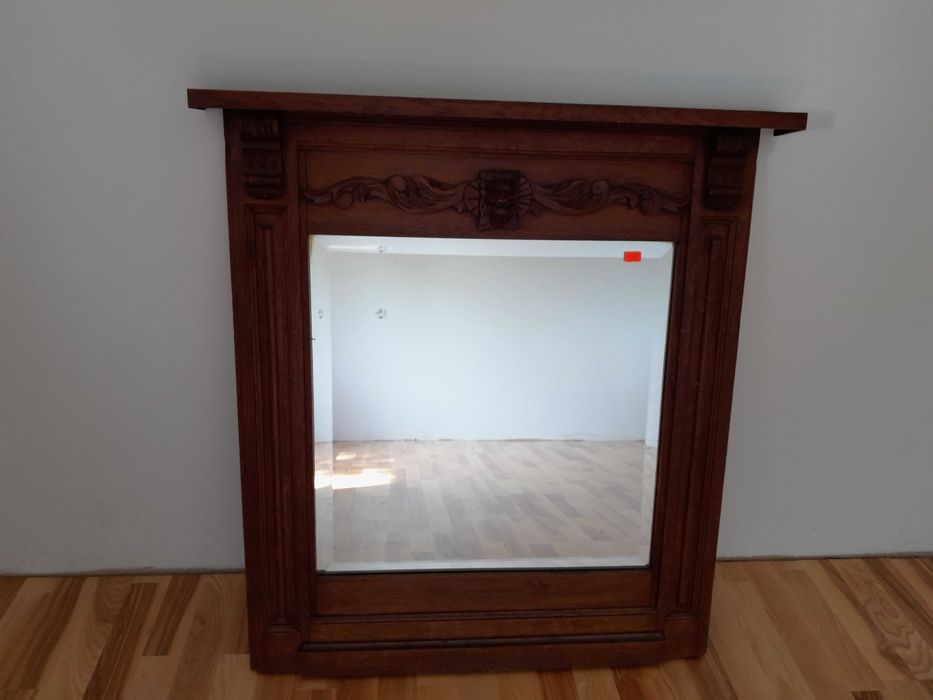 Lustro dębowe antyczne drewniane wiszace