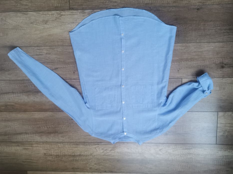 Koszula Zara bawełna błękitna 146/152