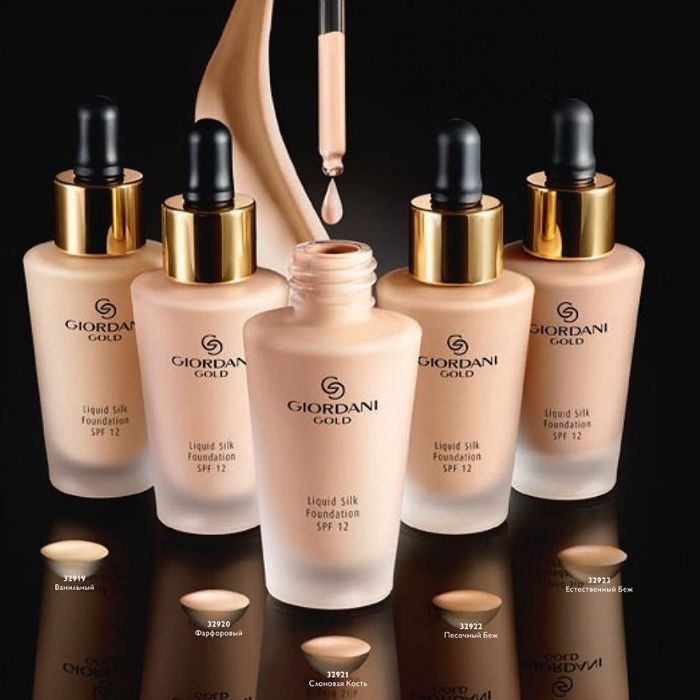 Шoвкова тональна основа -флюiд Giordani Gold Oriflame