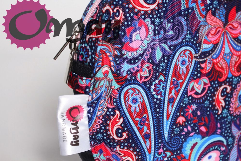 organizer OBAG MOON LIGHT granatowy orient pudrowy róż 2kieszenie OMAY