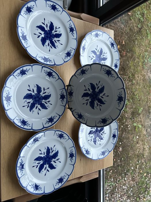 Komplet talerzy talerz feston cmielow deserowy porcelana