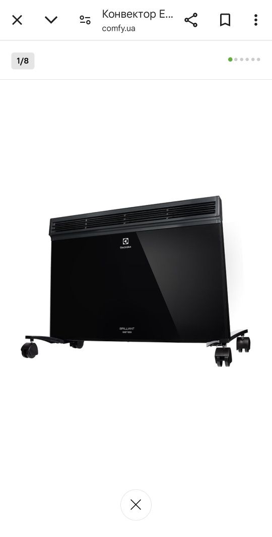 Электрокамин, конвектор Electrolux 1000 w